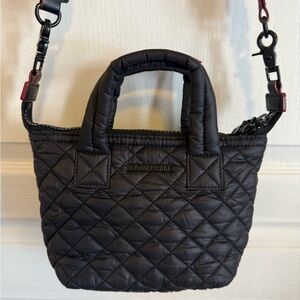 MZ Wallace Micro Sutton Black Quilted Crossbody Bag